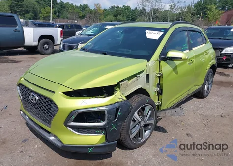 2019 Hyundai Kona Ultimate z USA, uszkodzony, nr VIN KM8K5CA55KU364198